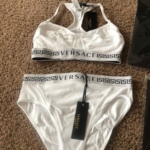 Versace Women’s White Sports Bra and Underwear NWT